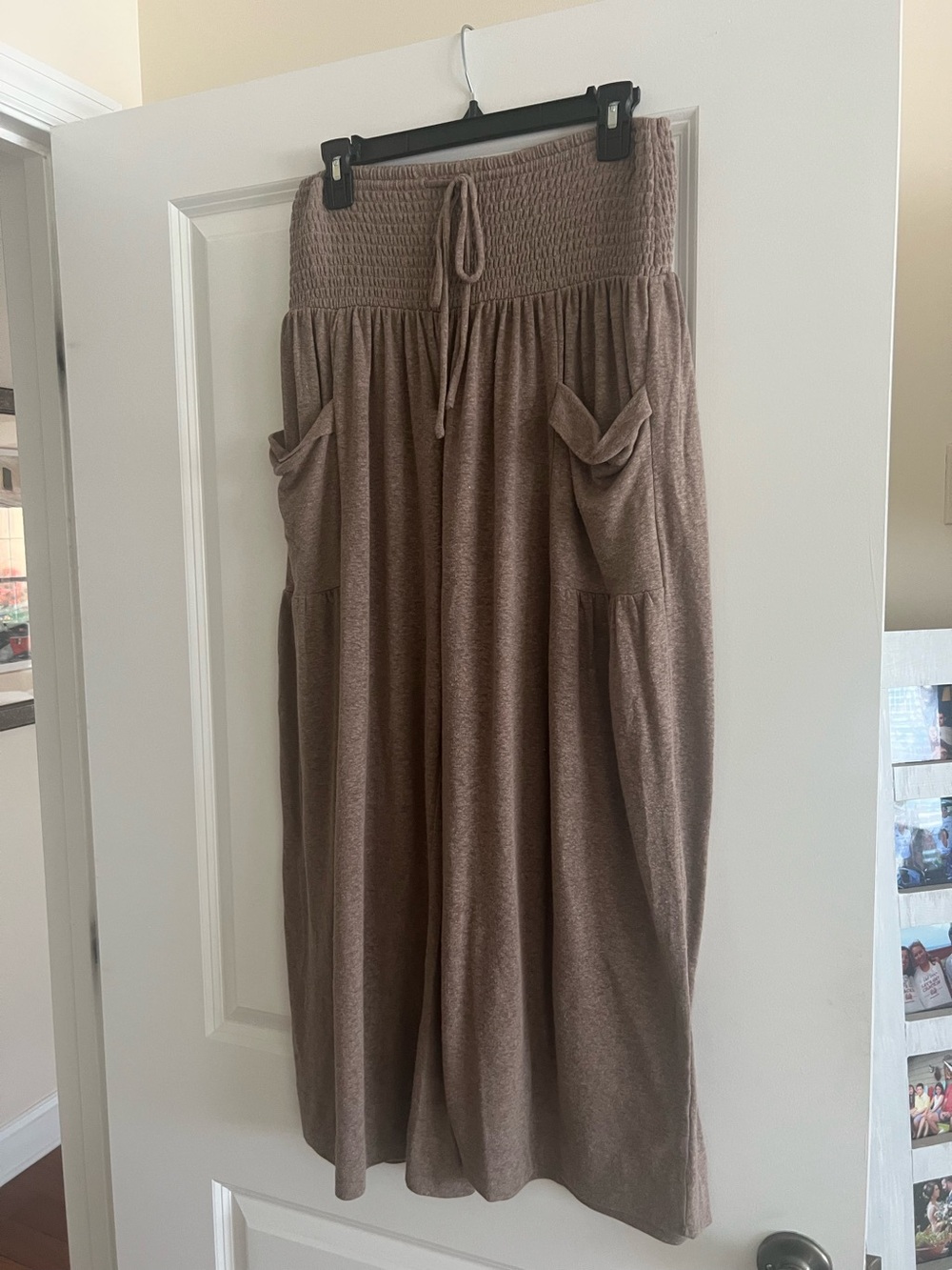 FP Movement by Free People Wide Leg Pull-On Pants in Taupe